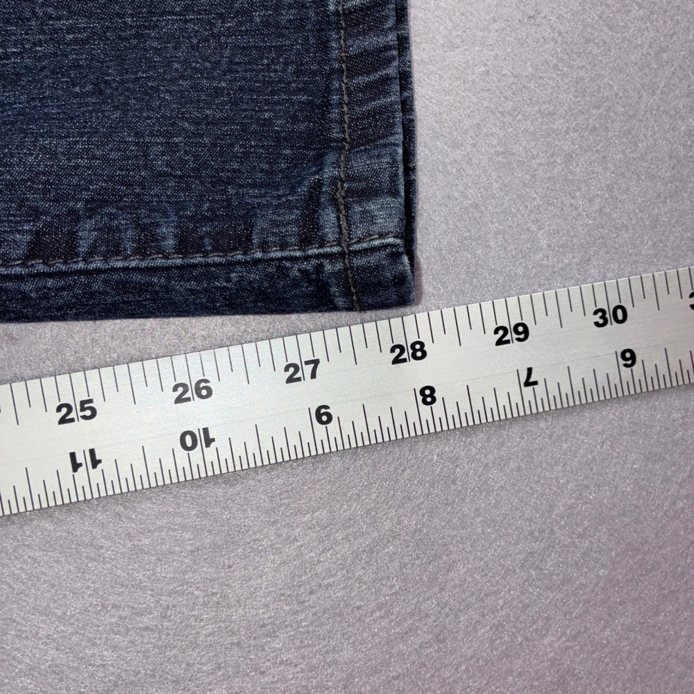 JM Collection Straight Leg Jeans Womens 16 Blue Studded Embellished Dark Wash - Picture 3 of 8